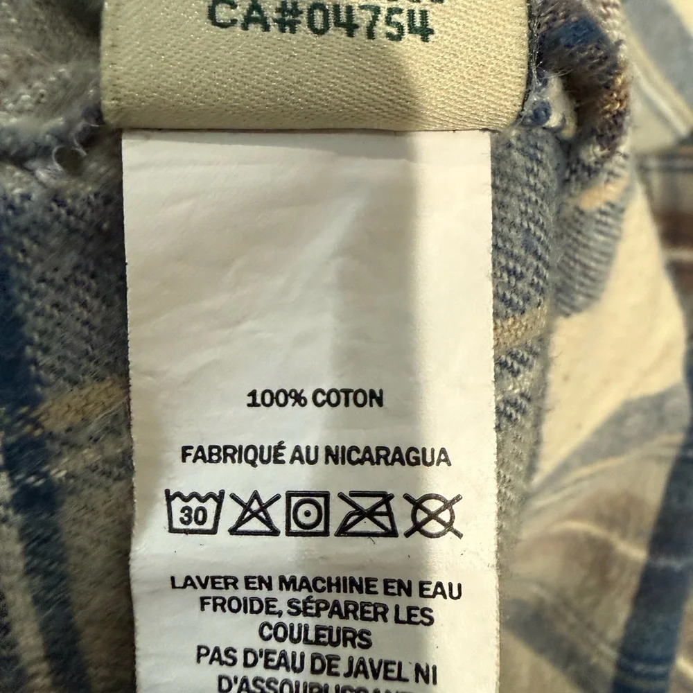 L.L. Bean Blue and Cream Checkered Shirt